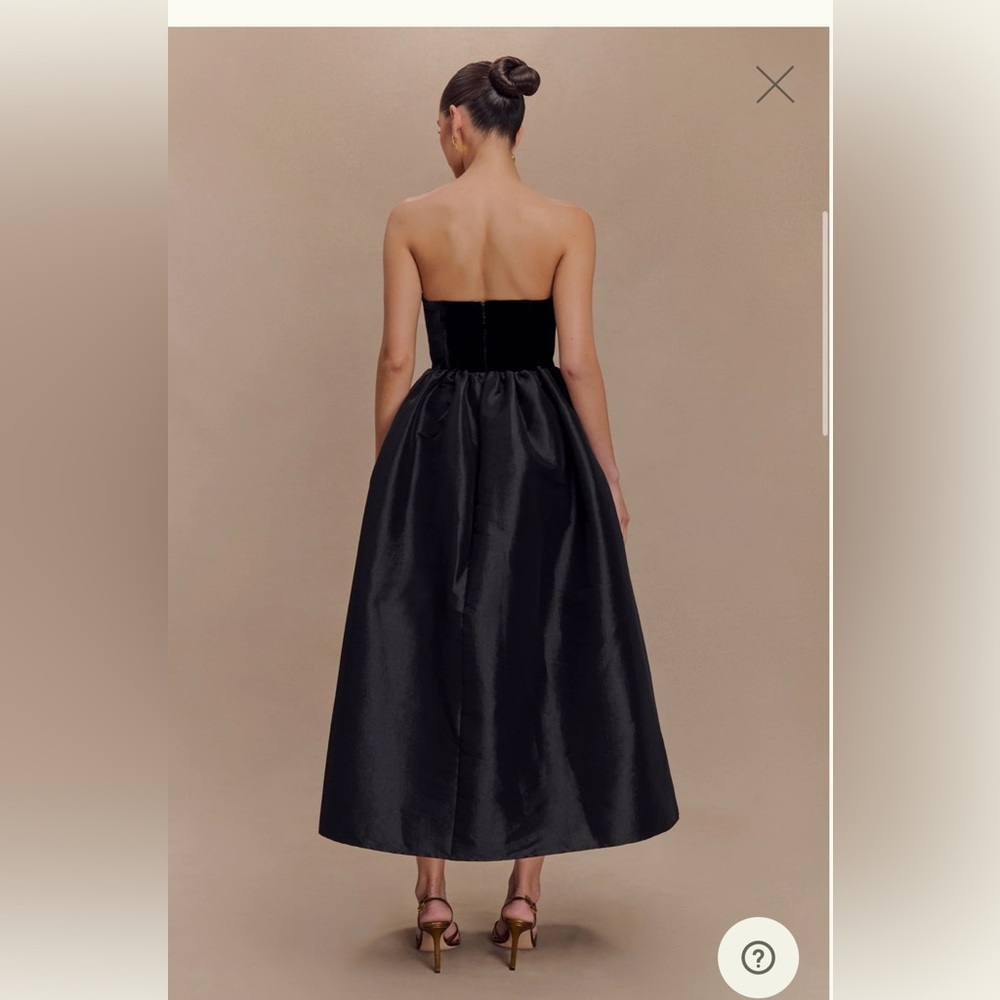 MESHKI STRAPLESS VELVET XS